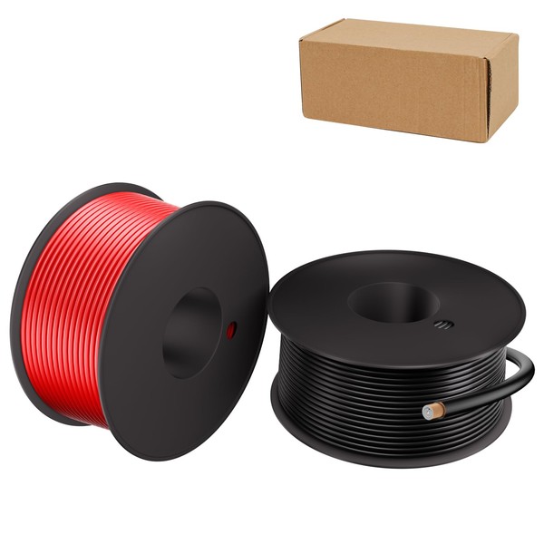 16 Gauge Electrical Wire 2 Pack Total 60ft-Black 30 ft