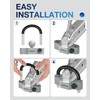 TOPICK Heavy-Duty Trailer Coupler Lock with PVC-Coated U-Bolt, Universal Fit