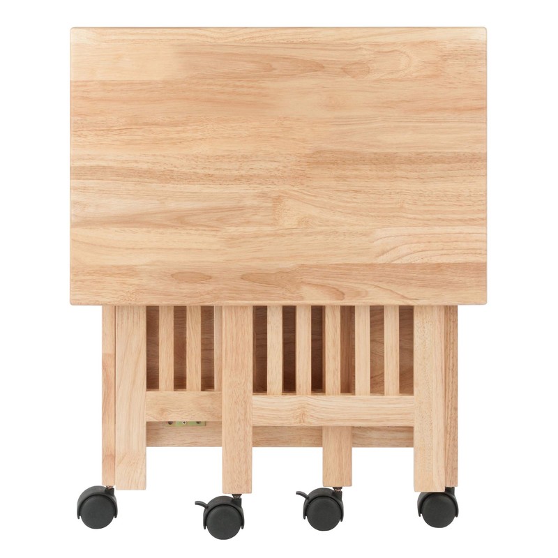 Winsome Mission 2-Shelf Wood Mobile Printer Stand, Brown (81628)