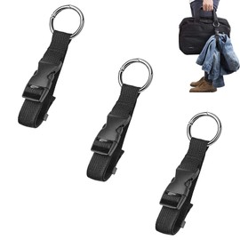 Pack of 3 luggage attachment straps, suitcase accessories, jacket hanger, backpack accessories, hands free, adjustable luggage strap, travel with suitcase or backpack accessories, strap, for attaching