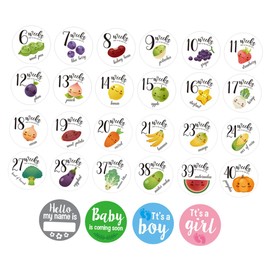 ORFOFE 28pcs Maternity Belly Stickers Easy to Remove Pregnancy Decals Unique Photography Props for Expectant Mothers Chic Milestone Growth Markers for Bump Memories