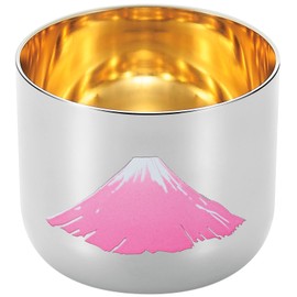 Yokoyama EJG-700 Japanese 3.4 fl oz (100 ml), Warm Drinking Guinaku, Red Fuji, Gold Plated, Inner Surface, 2 PC