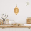 Totally Bamboo Football Shaped Bamboo Wood Cutting Board and Charcuterie