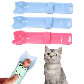 3 Pcs Cat Strip Feeders,Happy Spoon for Cats,Cat Lickable Liquid Snack,Cat Strip Feeder Spoon for Wet Food, Cat Strip Feeder Squeeze Spoon,Feeder Feeding Food Storage for Dogs and Cats,(Pink,Blue)