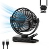 ENCHANTLIVING Portable Mini Clip On Fan,Desk Fan,Neck Fan,2.8 Inch Rechargeable,720