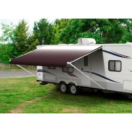 Shade Pro 20' Burgundy Fade w/Wht W/G, RV Awning Replacement fabric canopy (Fabric:19'2")