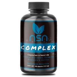 NSN | Magnesio Complex con 100 Dosis | Triple Sinergia: Citrato, Gluconato y Óxido con Inulina de Agave | Formulado por la Dra. Friné Velázquez | Alta Absorción y Pureza con Pruebas de Laboratorio Reales
