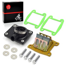 MOTO1988 Intake Manifold Boot and Reed Valve & Gasket Compatible with Yamaha Blaster 200 1988-2006 2HF-13610-01-00 2XJ-13565-00-00