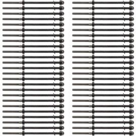 Challcrea 60Pcs 1/8 Black Cable Railing Hardware System Kit, Length 6" Swage Threaded Stud Tensioner for 4x4 2x2 Wood Metal Post for Stair Deck Railing, End Fitting Terminal T316 Stainless Steel