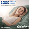 Shilucheng 1200 Thread Count Cotton Sheets Set，Luxury 100% Egyptian Cotton