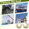 SEUNGCH 6 Pack Chain Hook with Safety Latch, 3/8" Heavy