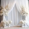 20 ft x 10 ft Thick White Backdrop Curtain for