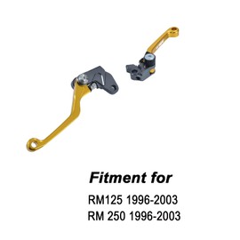 Xilakol Motorcycle CNC Aluminum Billet Brake Clutch Lever Pivot Handle for RM125 RM250 RM 125 RM 250 1996-2003 Pit Dirt Bike (Gold)