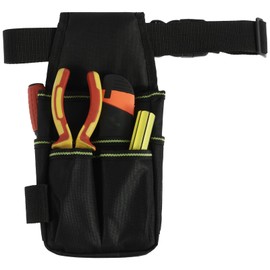 Tool Belt Pouch Multi Pockets Small Tool Bag with Adjustable Belt 600D Oxford Cloth Heavy Duty Waist Work Tools Storage Organiser for Electricians Technician Builders Carpenter
