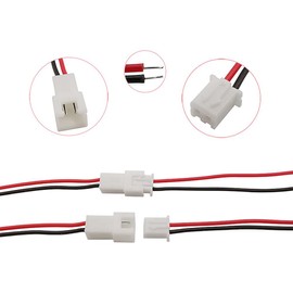 PENGLIN JST XH2.54 mm 2 Pin Male and Female Connector with Wire Cable 100 mm 2-Pin Male and Female Adapter Pack of 40