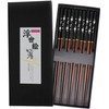 Bamboo Chopsticks Set, 5 Pairs of Stylish Japanese Wooden Chopsticks