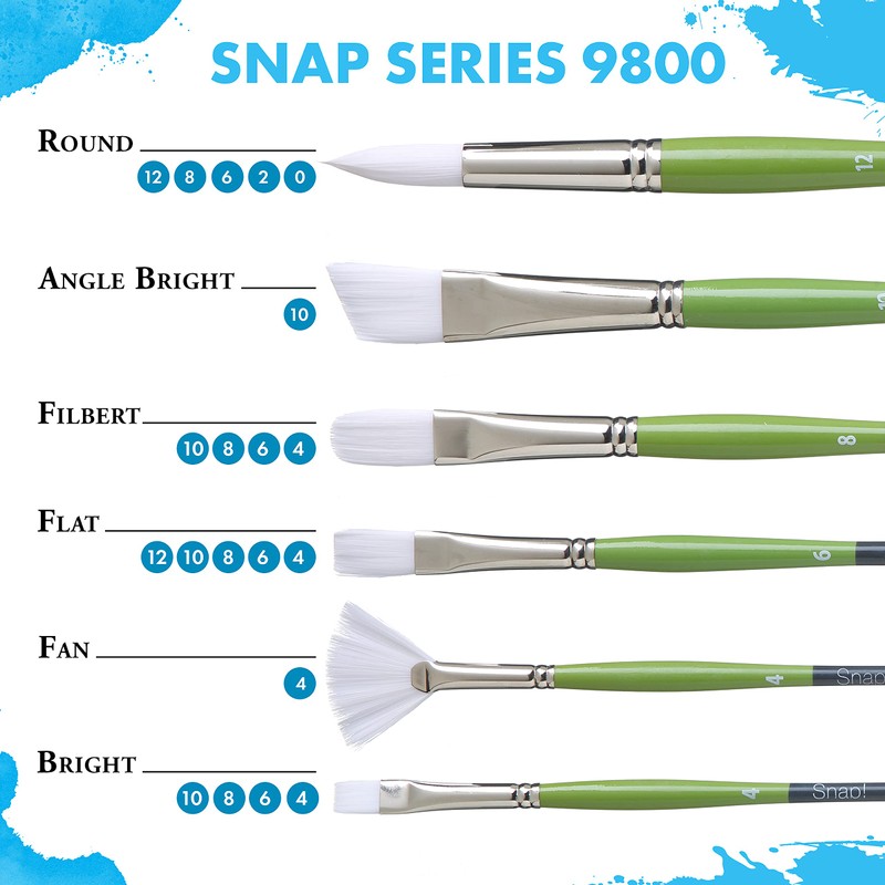 ホルベイン スナップ 水彩筆 9650 アングルシェーダー 丸 1/4号 AS-1/4 108141