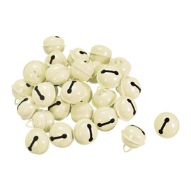 uxcell Jingle Bells, 22mm 30pcs Craft Bells for DIY Holiday Decoration, Musical Party, Home, Festival, Wedding, Beige