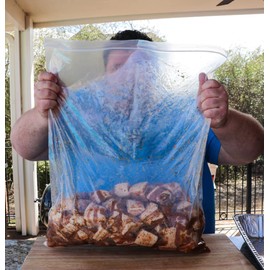 Killer Hogs BBQ Meat Bags | Brine, Marinate, or Store | Extra Thick (4 MIL) for Turkey, Chicken, Steak, Brisket, and Other Meats | 20" x 24" with Zip Top | Pack of 4