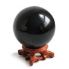 天然黒曜石オブシディアンクリスタルボール 80mm 風水 癒し浄化 開運 お守り飾り用