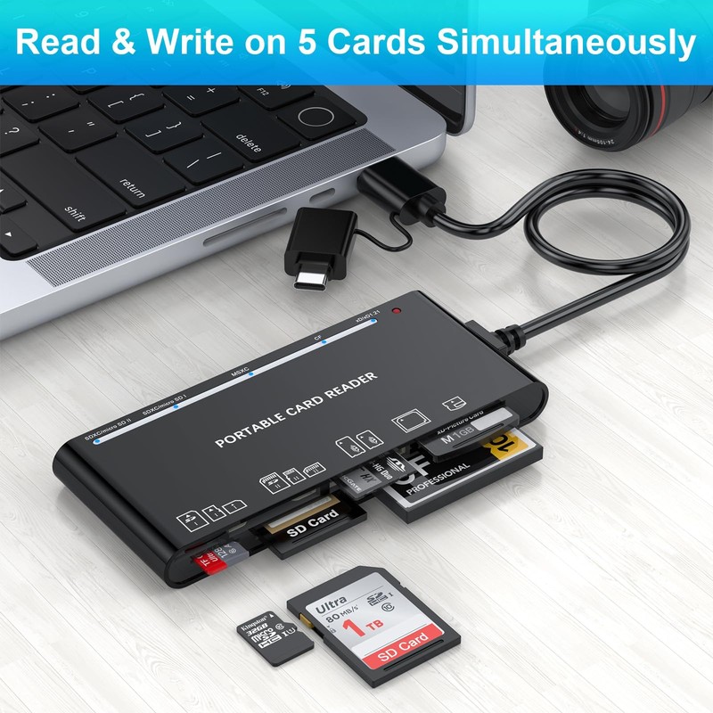 Multi SD Card Reader, USB C USB 3.0 Memory Card