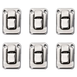 6pcs Toggle Catch Lock,Antique Vintage Lock,Retro Decorative Sliver Hasp with Screws for Jewellery Boxes;Trinket Boxes;Gift Boxes Sliver 25 * 38mm