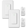NineLeaf 2Pack Wireless Light Switch and Receiver Kit, No Wiring,