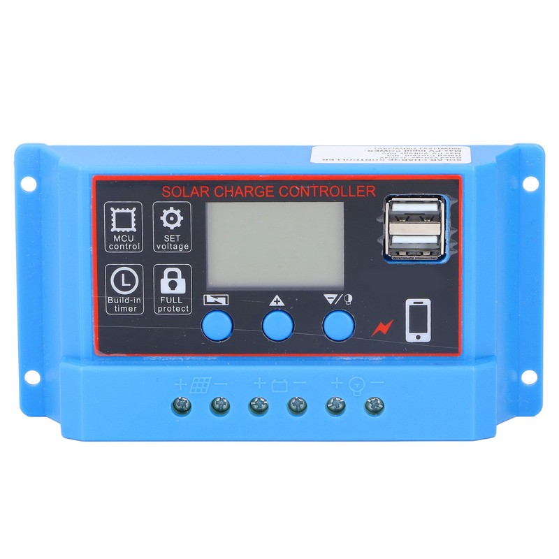 Solar Panel Charge Controller LCD Display PWM Photovoltaic Charging Regulator