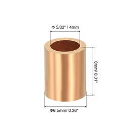 PATIKIL 5/32"/ 4mm Wire Rope Stop Sleeve, 12 Pack Copper Crimping Loop Sleeve End for Wire Rope Cable Ferrule, Golden