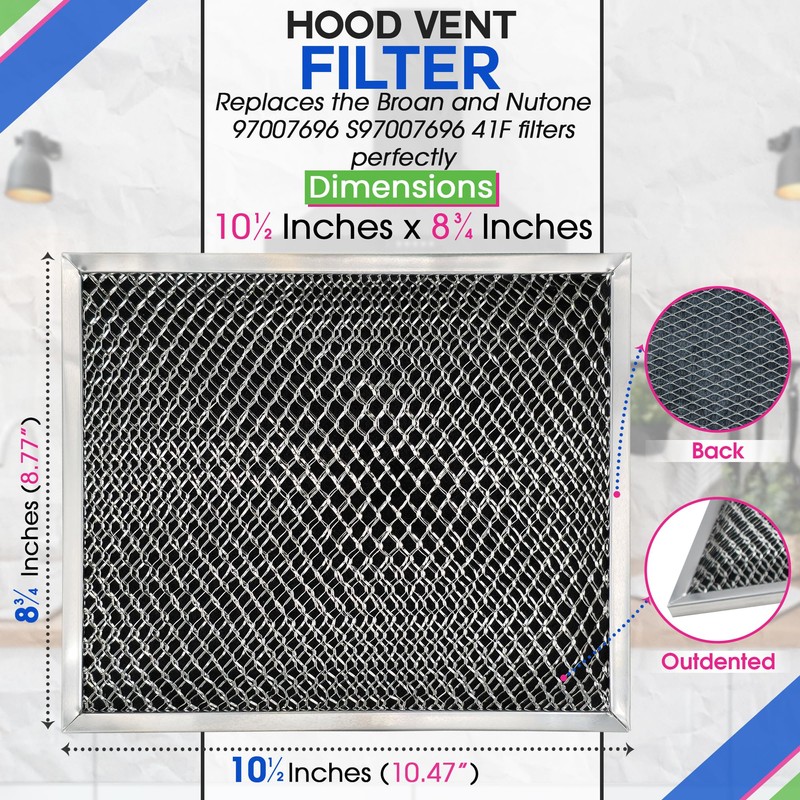 Stove Hood Vent Filter 10.5" x 8.8" 41F 97007696 Fit's