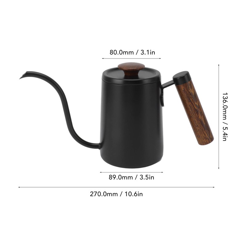 Pour Over Coffee Kettle 304 Stainless Steel Gooseneck Narrow Spout