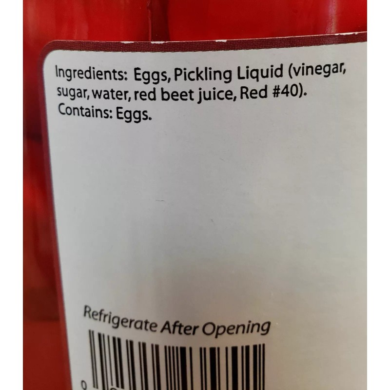 Amish Trading Post Red Beet Eggs Pickled 5 eggs