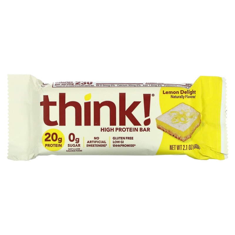 thinkThin High Protein Bars Lemon Delight - 5 Bars (one