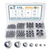 BNUOK 170PCS Metric Lock Nuts Assortment Kit, M3 M4 M5