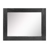 Stonebriar Rustic Rectangular Black Painted Wood Frame Hanging Wall Mirror