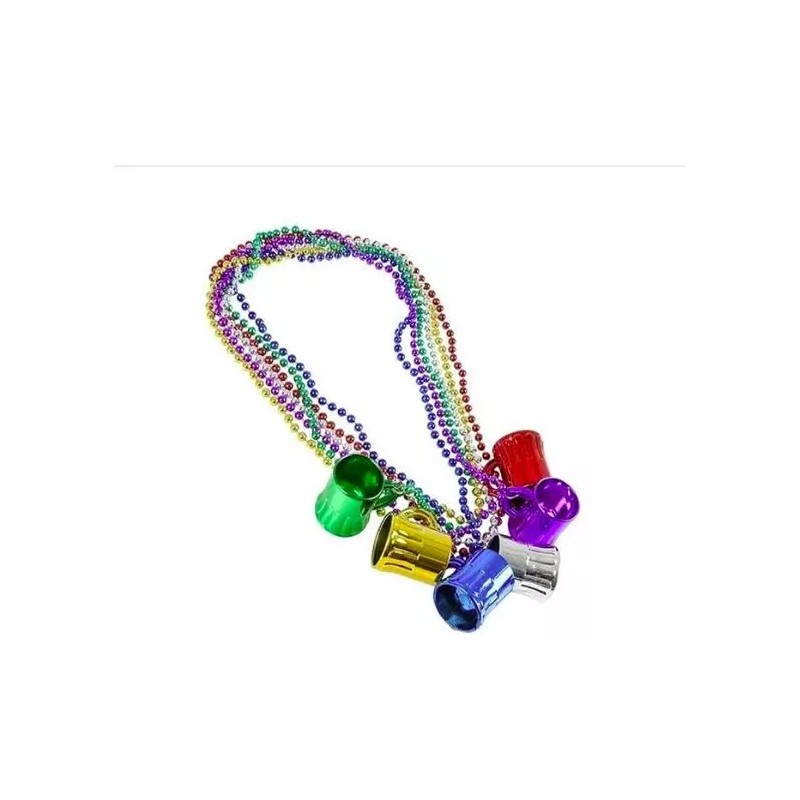 Dasore 12 Collares Tarros Tequilero Shots Vaso Fiesta Metalicos