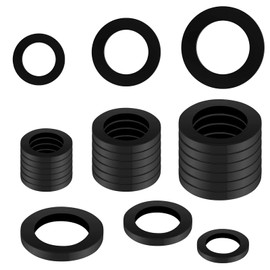 24pcs Rubber Hose Washer, plastic flat O-ring gasket, Tap Sealing Rings Hose Rubber Shower Hose Washers Tap Connector Washers for Connecting for pipes, faucets, mechanical repair