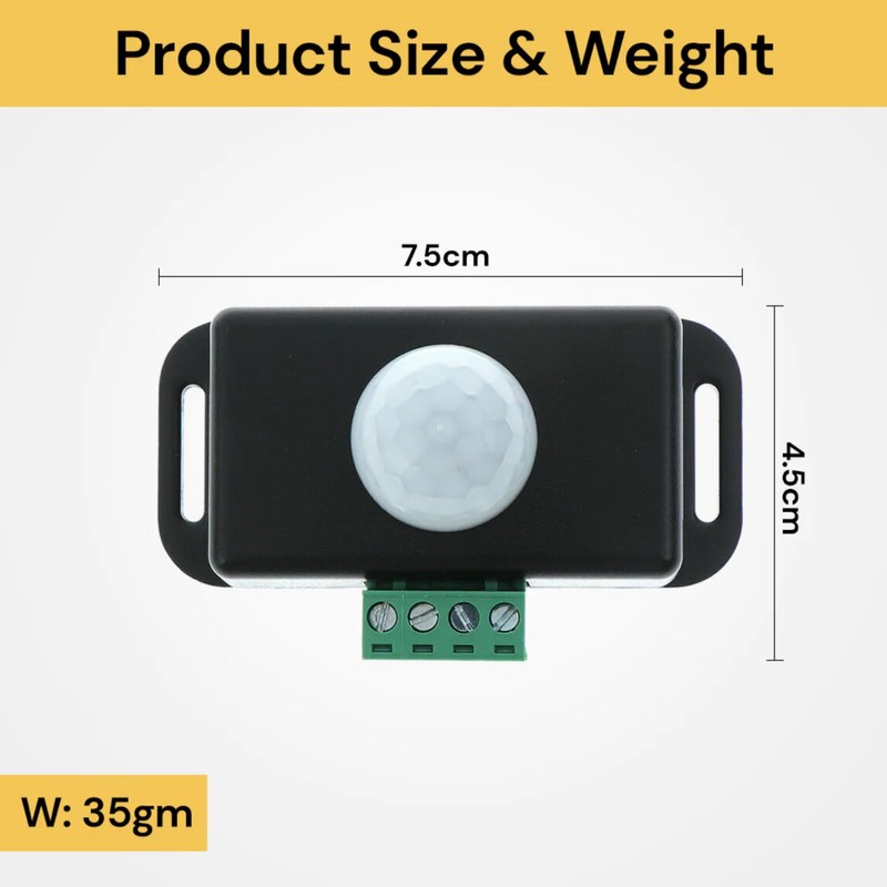 EZONEDEAL 8m Automatic Infrared 12V 24V PIR Motion Sensor LED