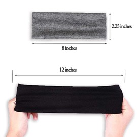 DERAYEE 6 x Sports Headbands, 3 Colours, Yoga Headbands, Elastic Hair Bands, Non-Slip Hair Band, for Women, Men, Hair Band for Yoga, Running, Cycling, Basketball, Summer Sports