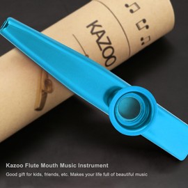 Multipack Kazoo Metal Kazoo kazoo Instrument Gazoo Musical Instruments for Kids Gift Instrumental Accompaniment, 12 x 2.5cm(Blue)