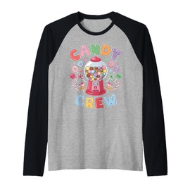 Candy Land Candy Crew Decorations Sweetie Cute Candy Squad Raglan Baseball Tee