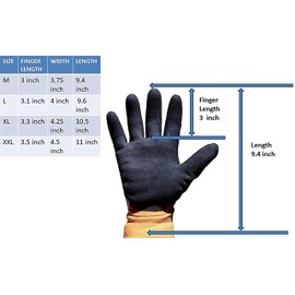 G & F 1528XL GripMaster Cold Weather Outdoor Work Gloves, Winter Driving Gloves, Micro-Foam Latex Double Coated, heavy Duty, XLarge, 1 Pair