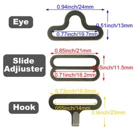 FRIGIIRE 100 Sets Adjustable Bow Tie Hardware Clip Set, Metal Cravat Clip Hook Fastener for Necktie Strap