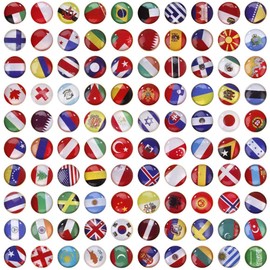 100 pieces creative decorative drawing pins, flag drawing pins, creative push pins, drawing pins, used to fix paper on cork cardboard or mark country on the world map