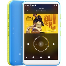 128GB MP3 Player with Bluetooth and WiFi, 4.0 Inch Touchscreen MP4 Players, Android 13 MP3 Player with Spotify, Deezer, Audible, App Store, Browser, HiFi Music Player with Speaker, up to 1TB
