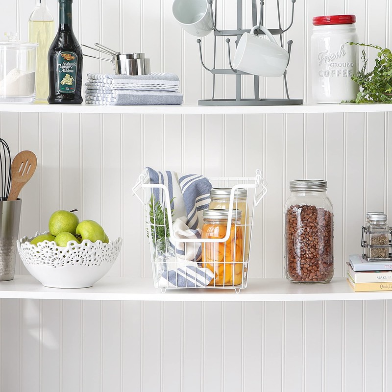 DII Metal Wire Mesh Stackable Utility Storage Bin, Large, 11x11x11,