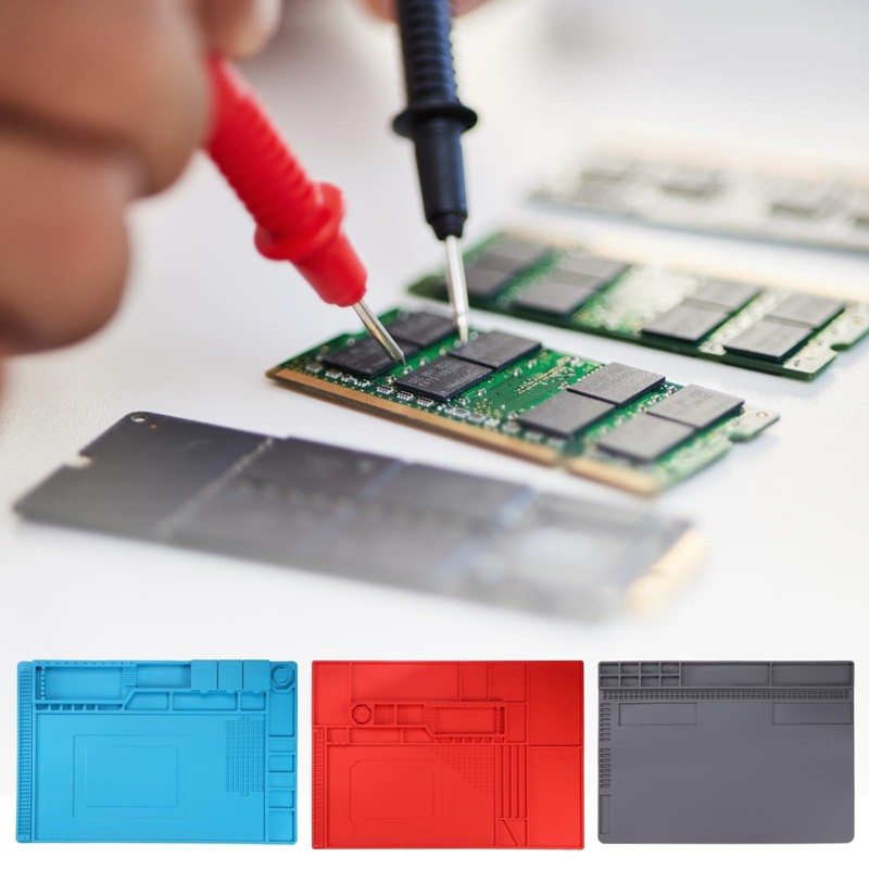 HARFINGTON Soldering Mat 21.7"x15" Silicone Magnetic Soldering Repair Mat Heat