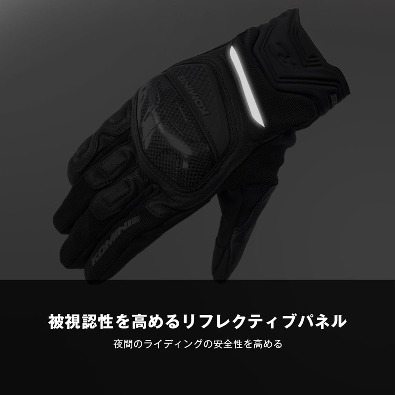 Komine 06-268 GK-268 Carbon Mesh Gloves for Motorcycles 2025 White