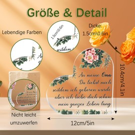 Oma Geschenk, Geschenke für Oma, Geschenk Oma, Sinnvolle Geschenke für Oma, Besondere Geschenke für Oma, Geschenk Oma Geburtstag, Acryl Plakette Büromöbel Dekoration, Weihnachtsgeschenkee für Oma2