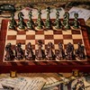 12 Inches Chess Set with Folding Wooden Chess Board and
